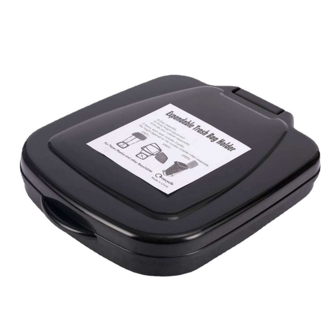 Folding Trash Can Three Gear Height Adjustable Household Outdoor Trash Can Travel Vertical Garbage Holder