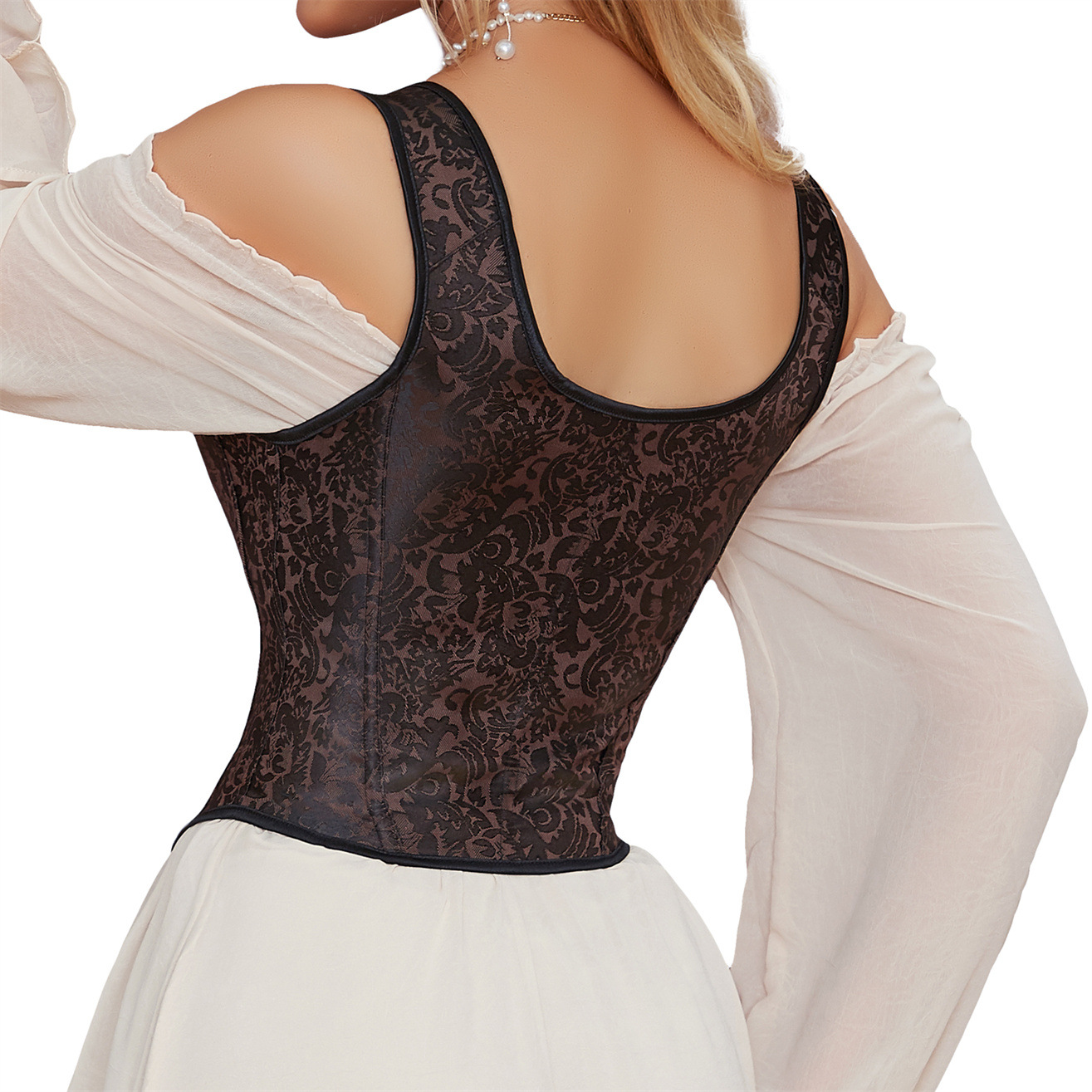 Zippered Double Shoulder Straps, Breast Support, Gathered Evening Dress, Brown Bra, Halter, Off-Shoulder Halter, Beautiful Back, Drawstring Girdle Style