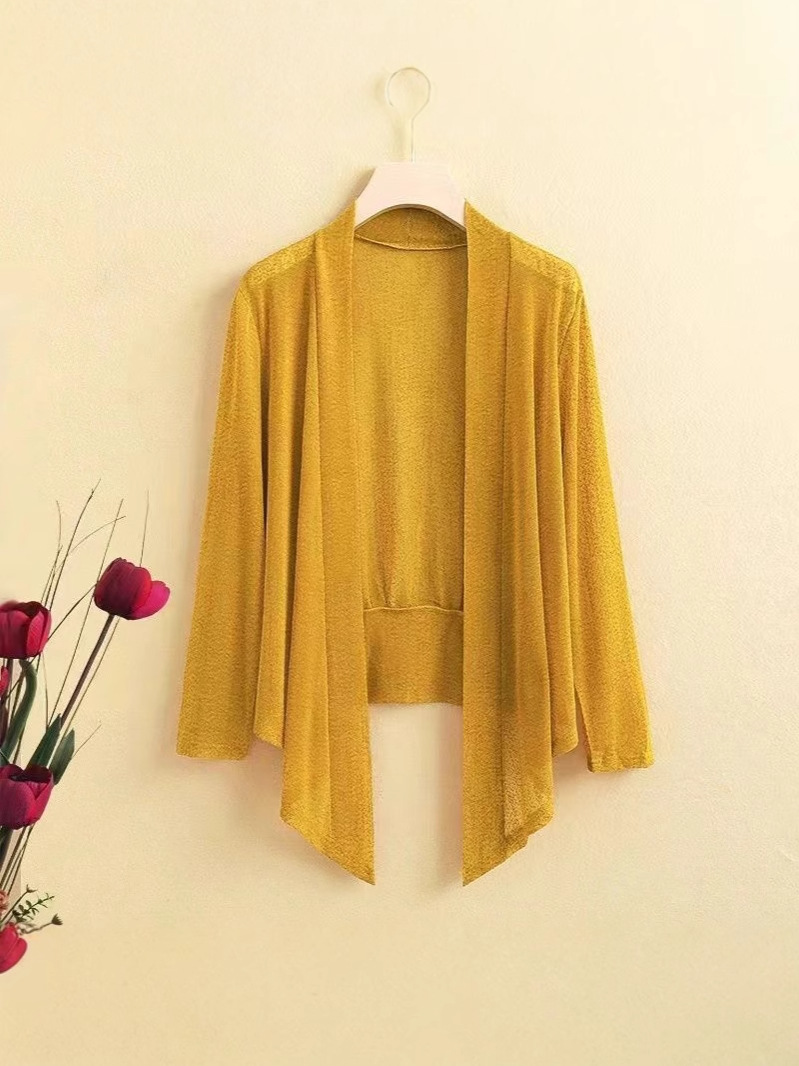 Ice Silk Shawl Cardigan Jacket Sun Protection Top Large Size Versatile