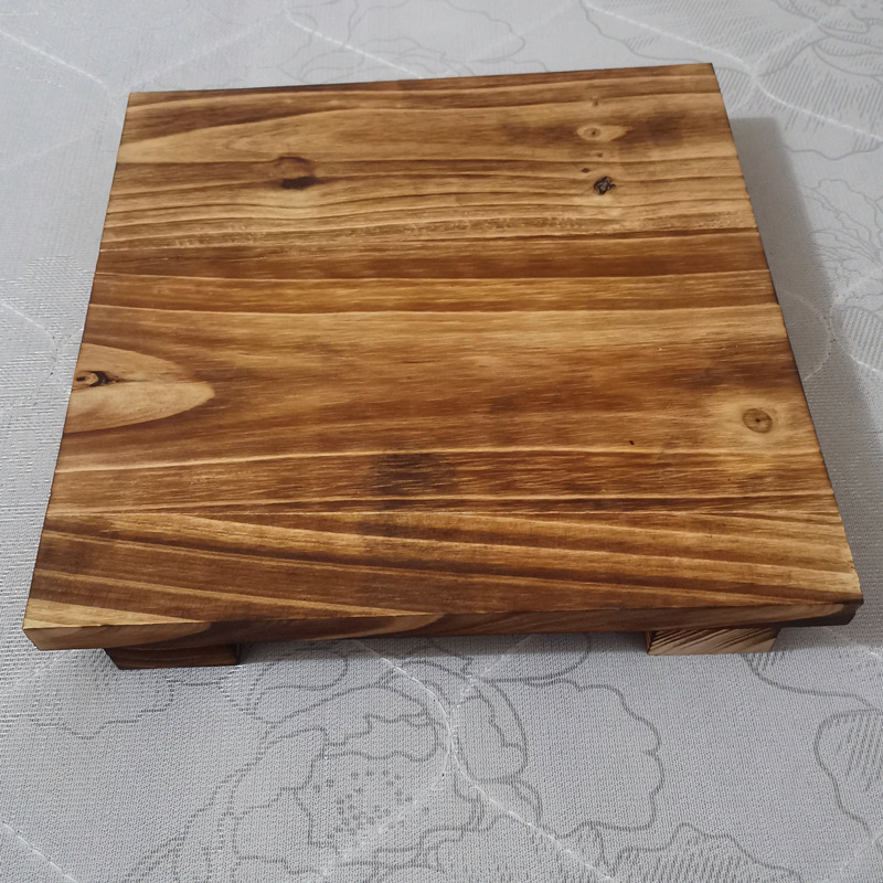 Solid Wood High-Temperature Resistant Heat Insulation Mat Square Hot Pot Stone Grill Teppanyaki Clay Pot Baking Pan Casserole Electric Stove Anti-Scalding Wooden Mat