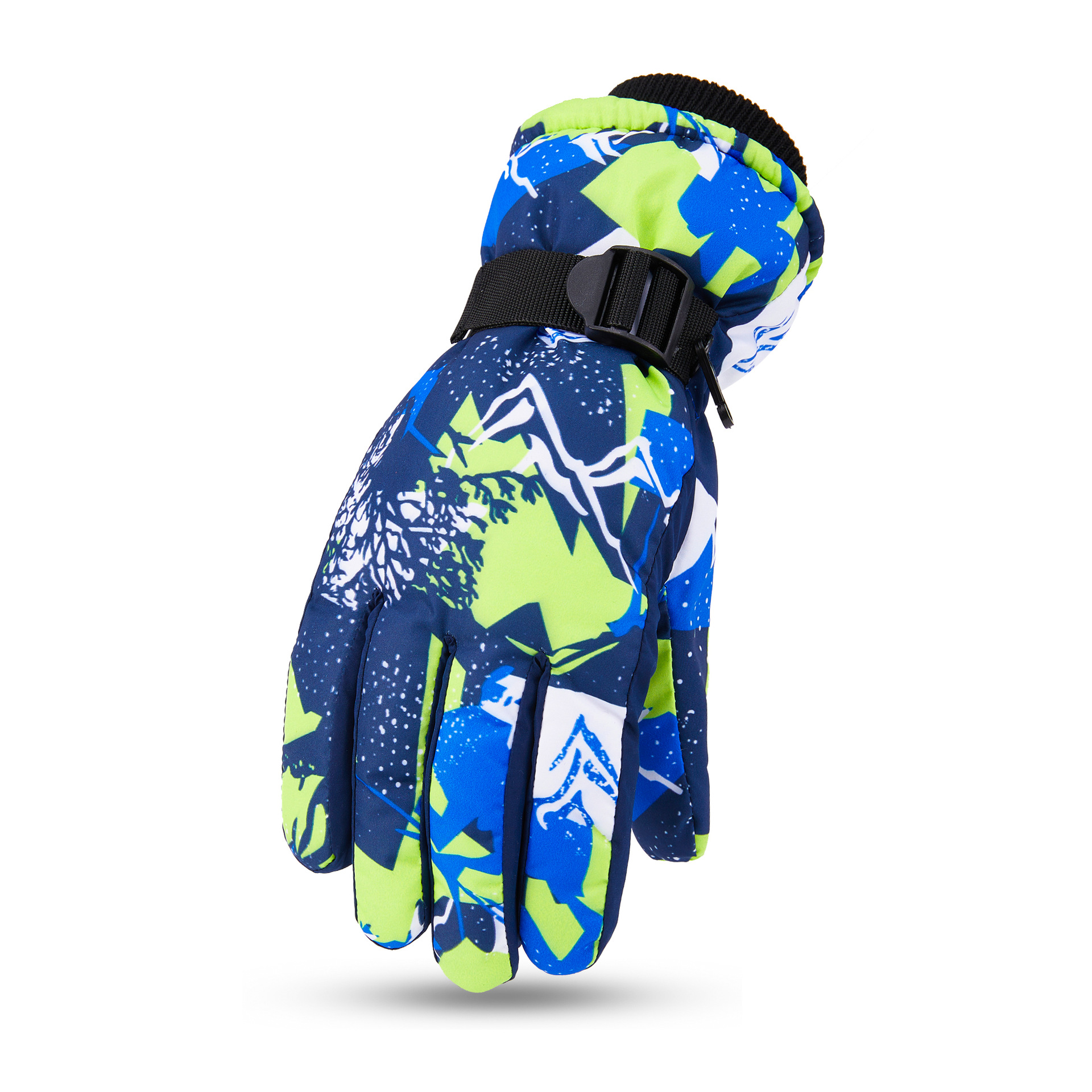 Cross-border Winter Children's Ski Gloves Thickened fleece-lined Non-slip Warm Outdoor Snow Wear-resistant Gloves for Boys and Girls