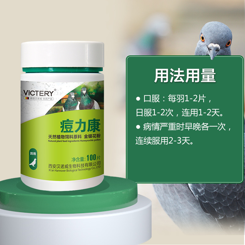 痘力康100片/瓶 皮肤型粘膜型鸽痘病毒感染鸽痘灵鸽子常用药大全