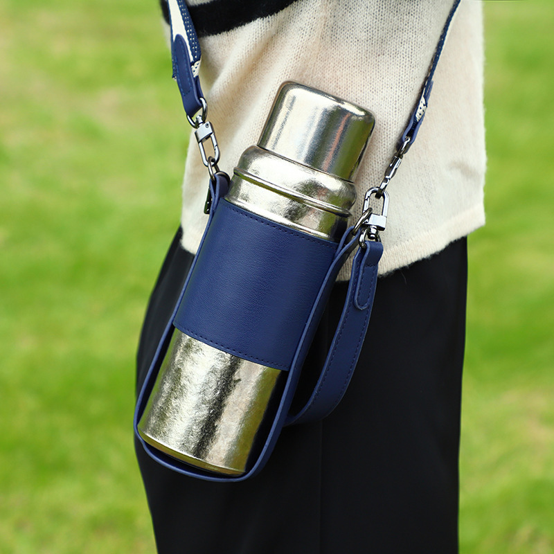 Yongkang Manufacturer Douyin Dropshipping Titanium Cup Outdoor Strap Large Capacity Pure Titanium Insulated Cup Direct Drinking Stewed Water Cup Wholesale