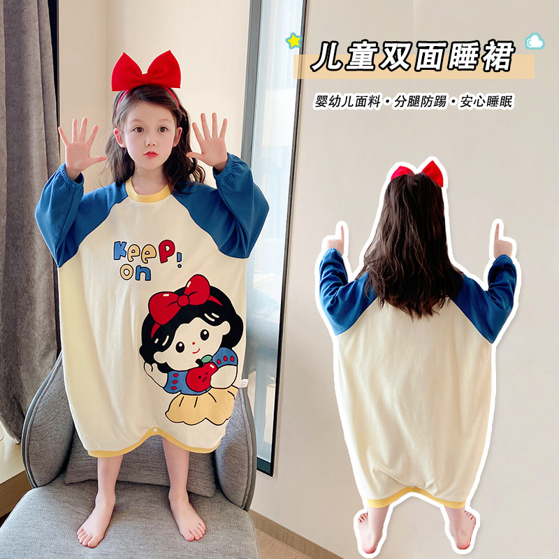 Детский спальный мешок на все сезоны, пижама с защитой от удара для девочек