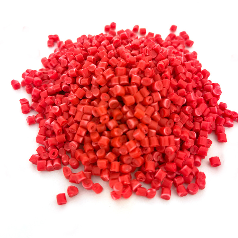 Красный модифицированный полипропиленовый регенерационный материал, частицы ПП, гранулы с ударной прочностью 15