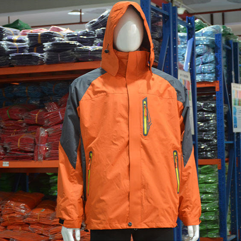 Three-In-One Custom Workwear Outdoor Mountaineering Fleece-Lined Waterproof and Windproof Jacket Corporate Group Uniform with Printing