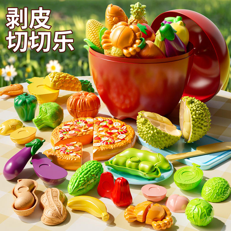 Игрушка для нарезки фруктов и овощей, искусственная кухня, подарок на день рождения для мальчиков и девочек