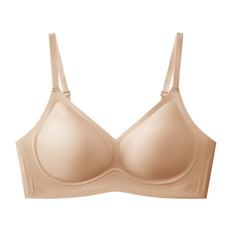 Steel-free Naked Feeling Traceless Underwear Jelly Soft Support Breast Fixing Cup Steel-free Ultra-soft Thin Bra Underwear