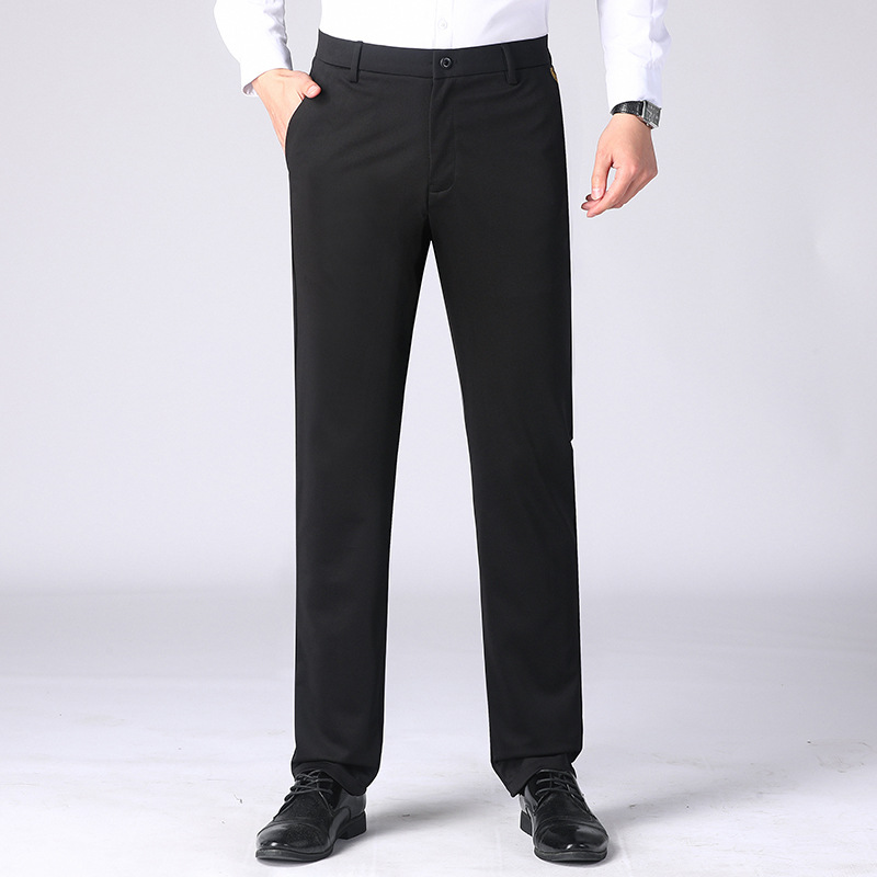 Men's Straight Casual Pants Men's 2023 New Middle-aged Loose Pants Men's Middle-aged and Old Dad Pants Men's Spring and Autumn