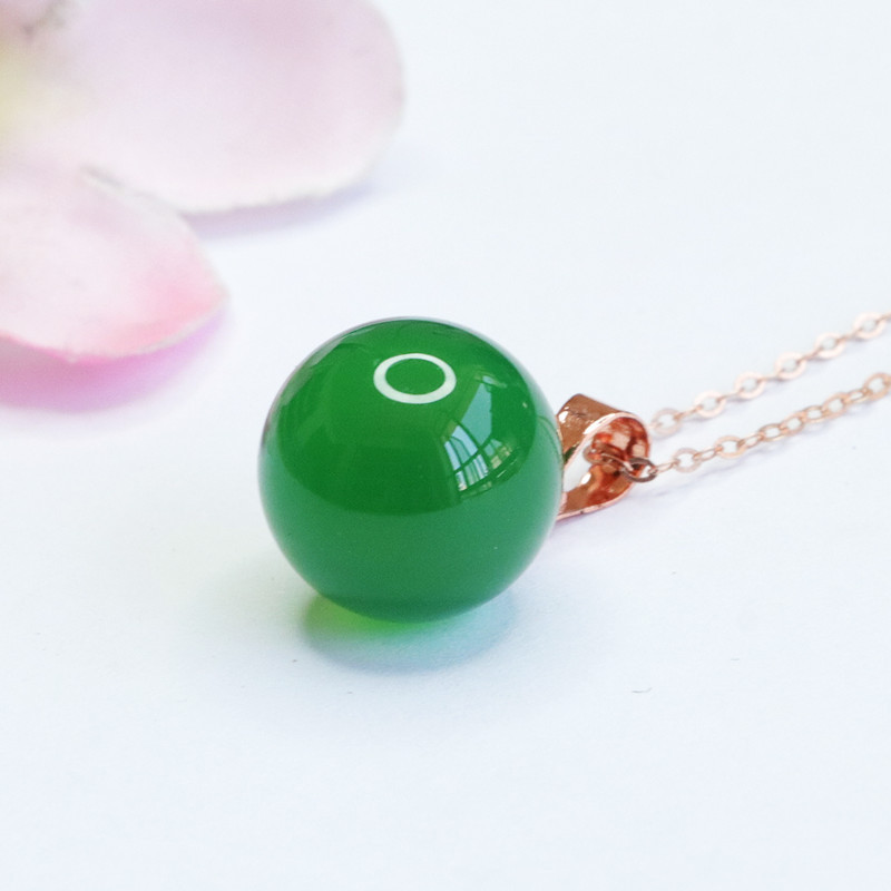 Juanyu Customized Ice Chrysoprase Pendant Agate Beads Jewelry Factory Live Broadcast Mn 2040709