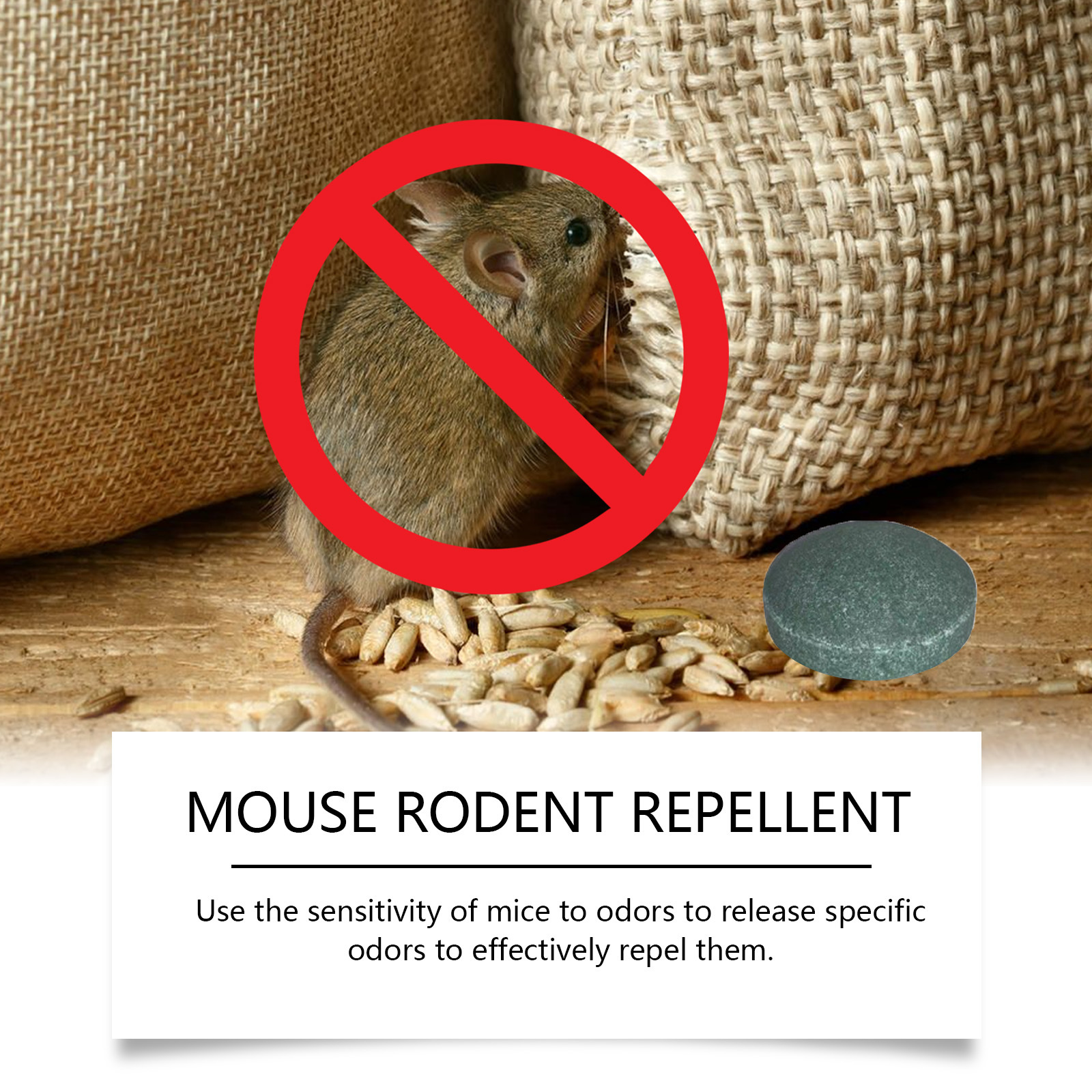 Jue Fish Rat Repellent Indoor and Outdoor Mild Rat Repellent Convenient Rat Repellent Pills to Prevent Rat Interference