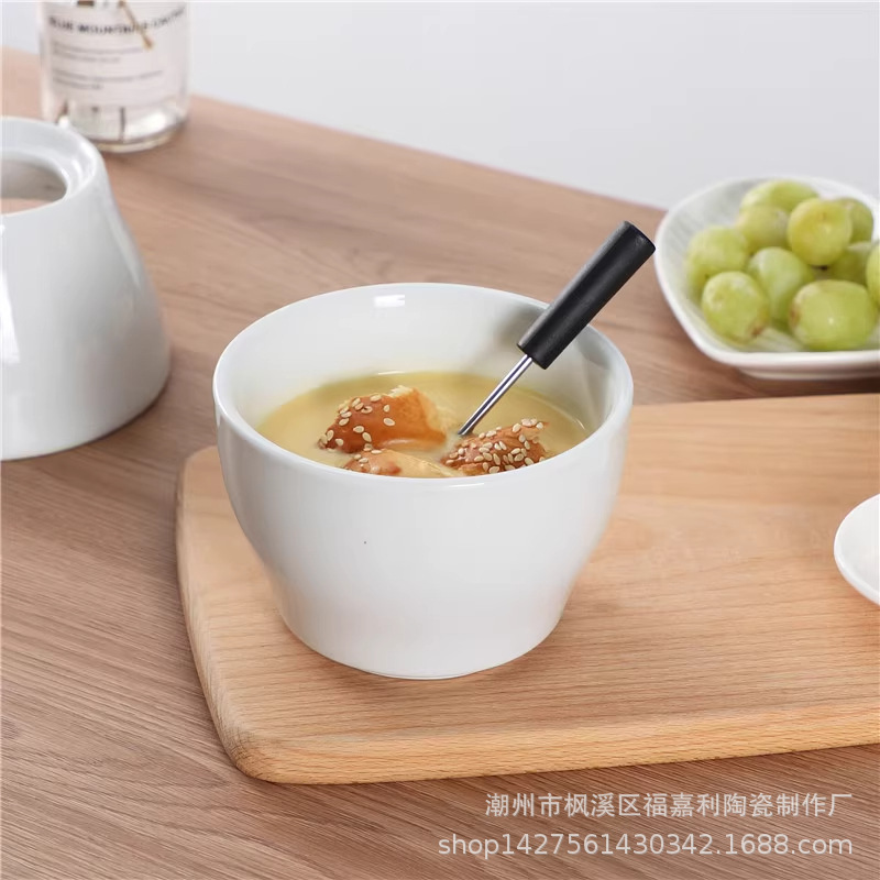 Cross Border Candle Heating Furnace Ice Cream Cheese Fire Boiler Amazon Cheese Fondue Chocolate Ceramic Fire Boiler