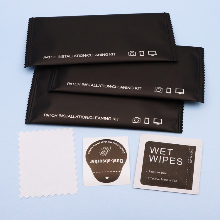 Cross-border e-commerce screen film kit mobile phone tempered film auxiliary film tool suit cleaning kit