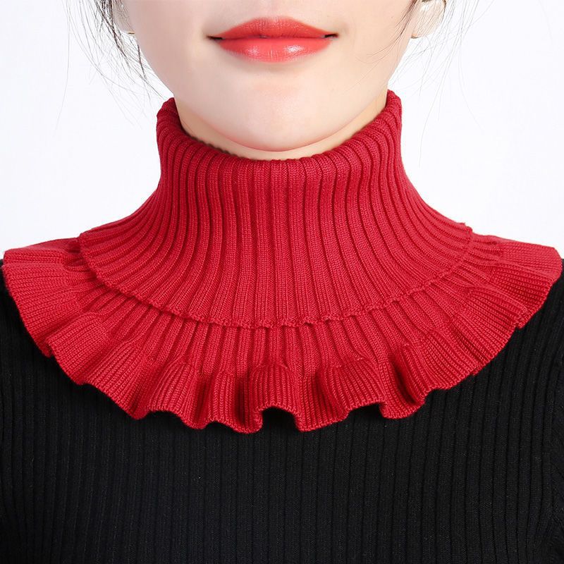 Свитер-горловик для женщин, осенне-зимний, теплый, защитный, короткий, вязаный, с вышивкой