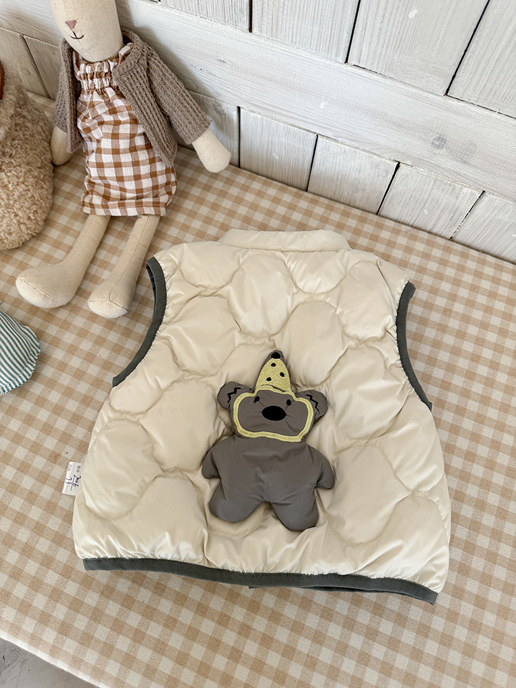 Children's Light Down Vest 2024 Autumn and Winter Boys' Clothing Down Liner Baby Girl Winter Category A
