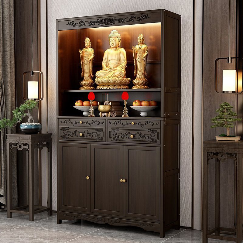 New Chinese-Style Buddhist Altar Cabinet for Home Use, Standing Cabinet for God of Wealth, Cabinet for Guanyin Buddha Statue, Altar Table, Incense Table