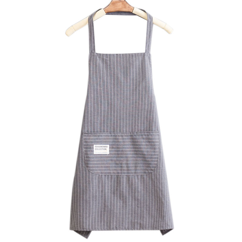 Sleeveless apron women's kitchen household polyester cotton work Oil-proof cute fashion adult coverall with logo wholesale