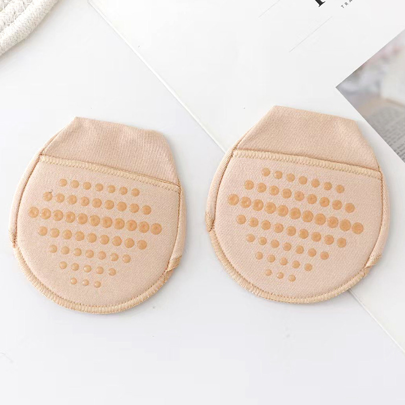 Non-Slip Pure Cotton Half Socks, Ultra-Thin Invisible Sweat-Absorbent Forefoot Pads, Elastic Women's High Heel Forefoot Pads, Half-Foot Socks