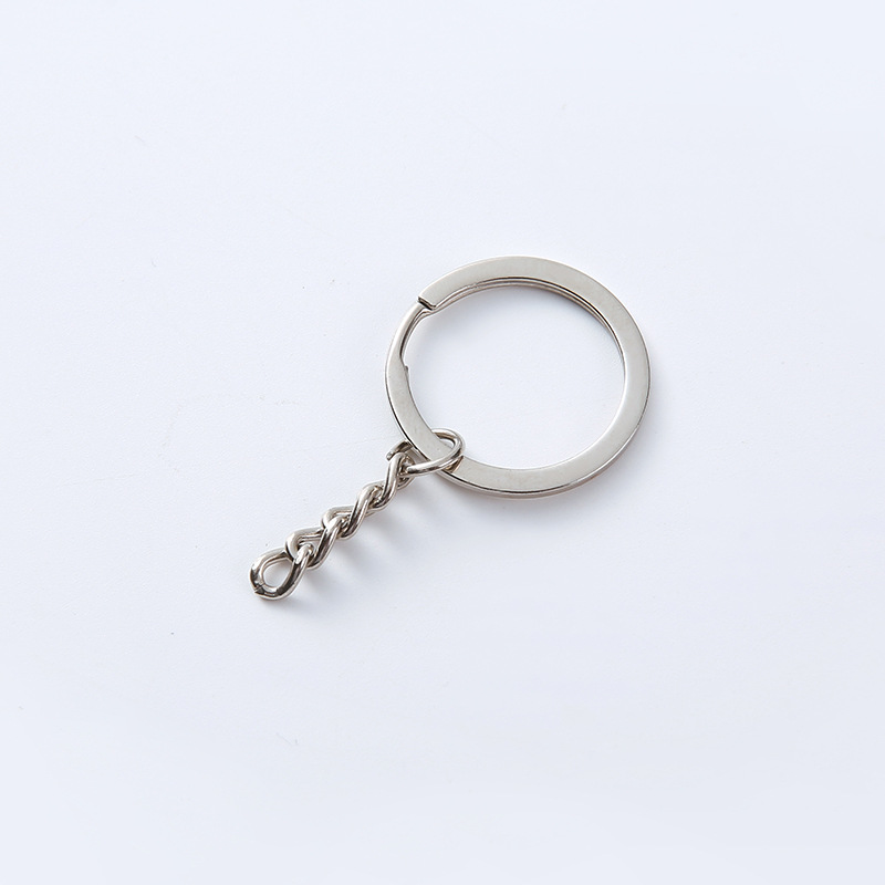 Manufacturer Supplies 25 Keychains, 30 Flat Circles, 4 Sections Chains, Acrylic DIY Jewelry Keychains, Round Buckle Accessories