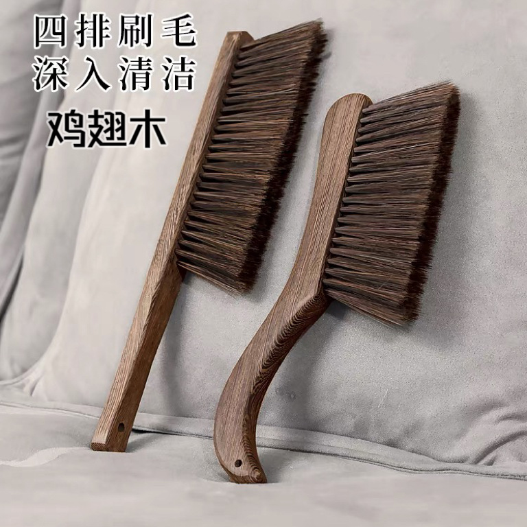 Щетка для уборки из куриного пера, большая, с длинной ручкой, для удаления пыли с кровати и дивана