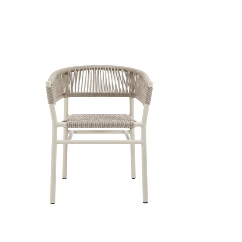 Outdoor Pastoral Style Art Rattan Balcony Courtyard Outdoor Terrace Open-Air Sun Room Solid Wood Teak Combination Table and Chairs