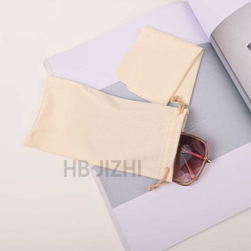 Glasses bag needle two microfiber glasses bag black white gray beige sunglasses bag can be fixed size printing