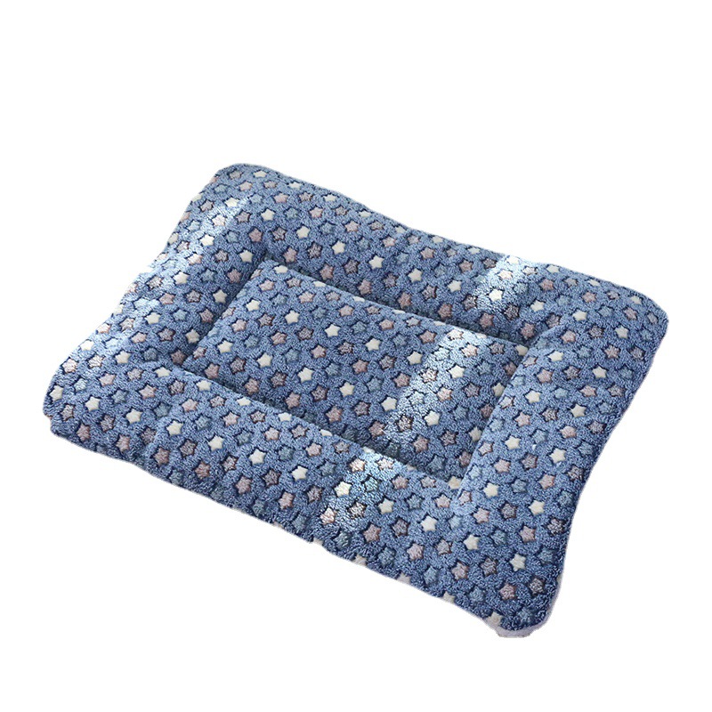 Thickened plush mat cat nest cat sleeping mat dog kennel coral fleece dog blanket plus cotton mat warm nest mat wholesale