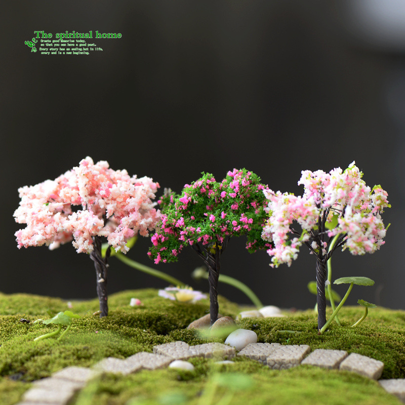 Micro-landscape ornaments simulation Christmas tree simulation cherry blossom meat accessories material Zakka ornaments accessories
