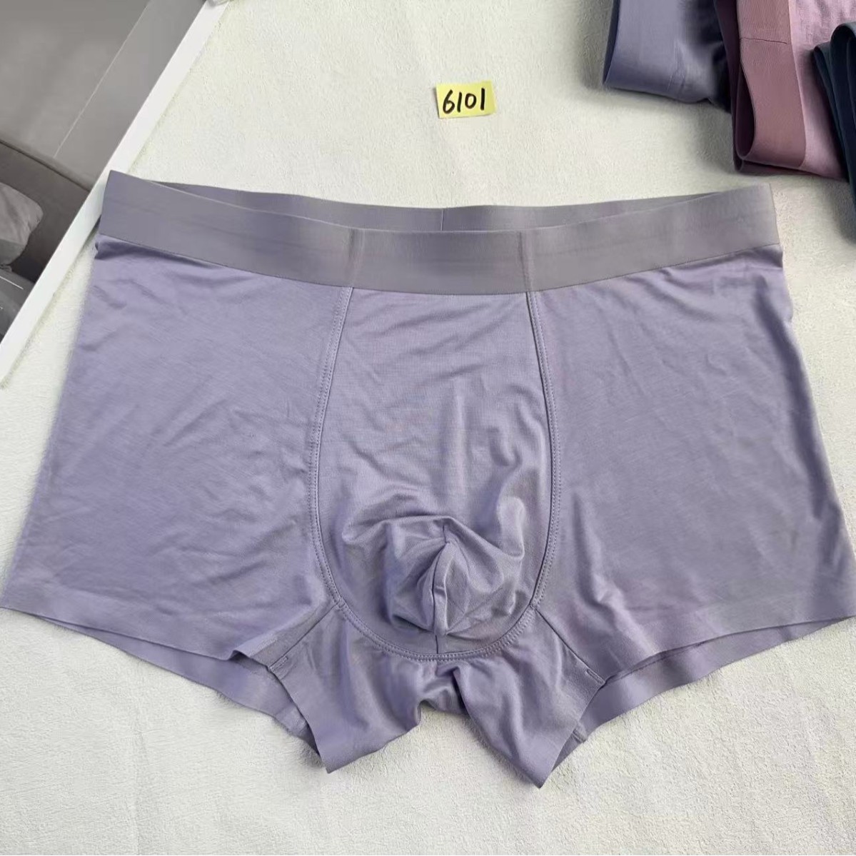 6101 # Free Shipping for 60 Pieces of Modal Nude Solid Color Men's Boxer Briefs