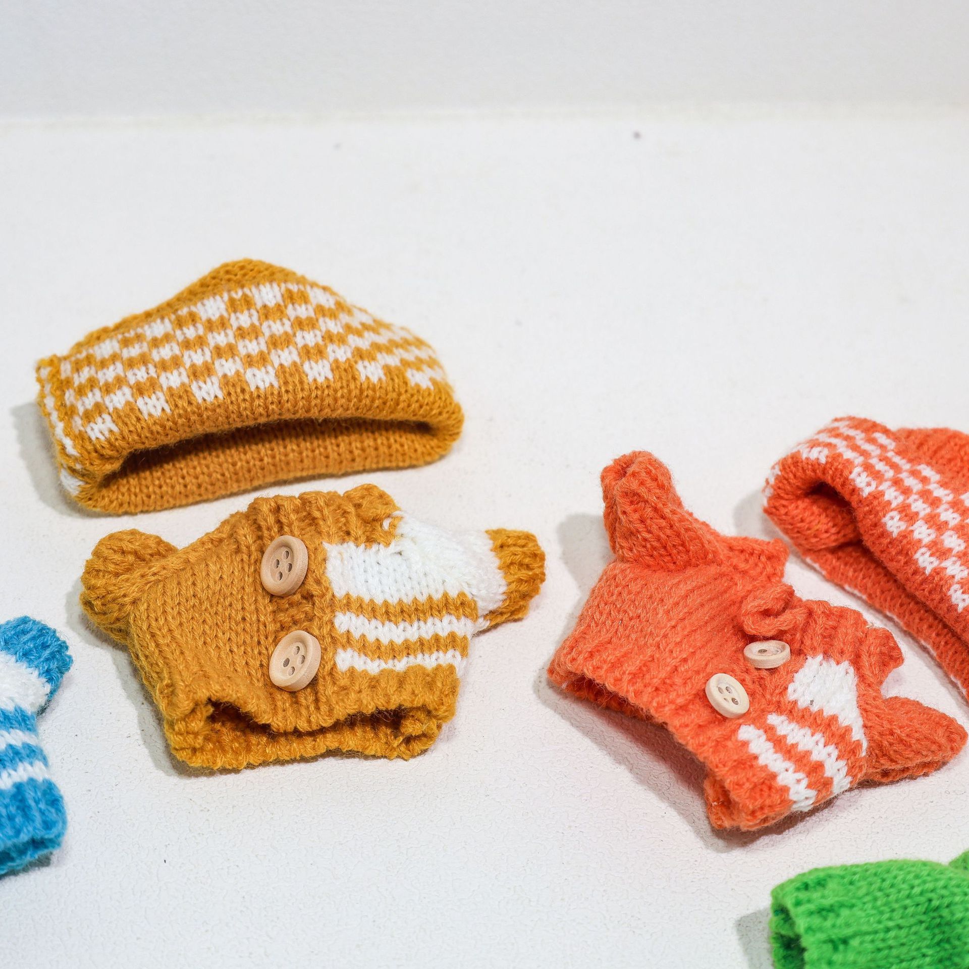 Vinyl Bubu Doll Sweater Plush Doll Clothes Bubu Button Sweater Hat Bag Doll Doll Clothes