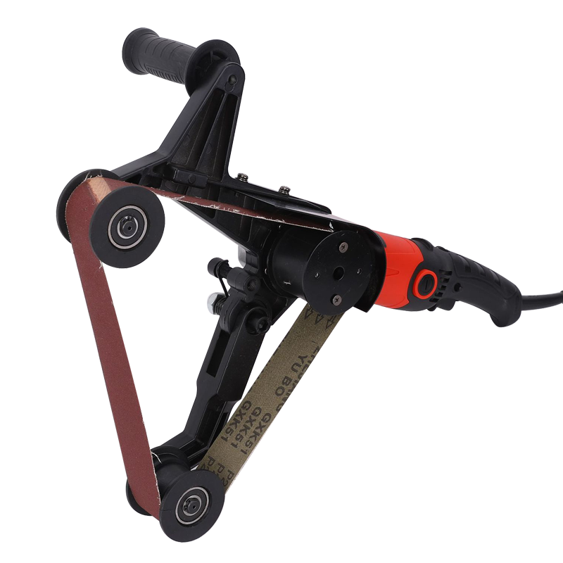 Stainless Steel Round Tube Polishing Machine Electric Handheld Wire Drawing Machine Small Outer Round Tube Belt Machine Metal Rust Removal Tool