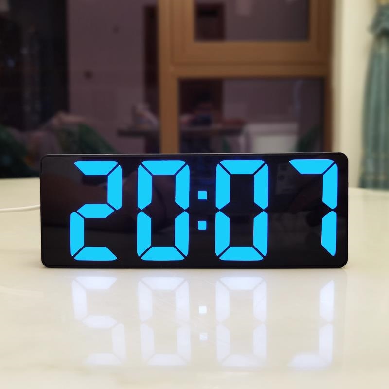 Цифровые часы LED Цифровые настенные часы с маятником Настольные часы с подсветкой Тихие спальни Простой большой дисплей времени