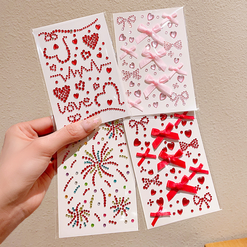 Children's Cartoon Face Painting Stickers Decorative Girls Face Stickers Princess Eye Stickers Little Girl Performance Makeup Face Stickers