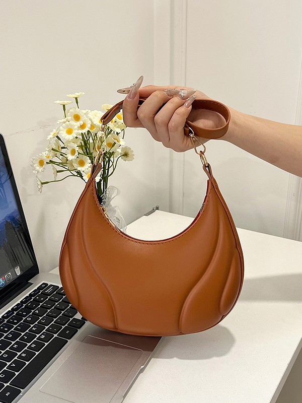 Textured Indentation French Armpit Bag for Women 2025 New Fashion Trendy Shoulder Bag Fashionable Versatile Commuter Crossbody Bag