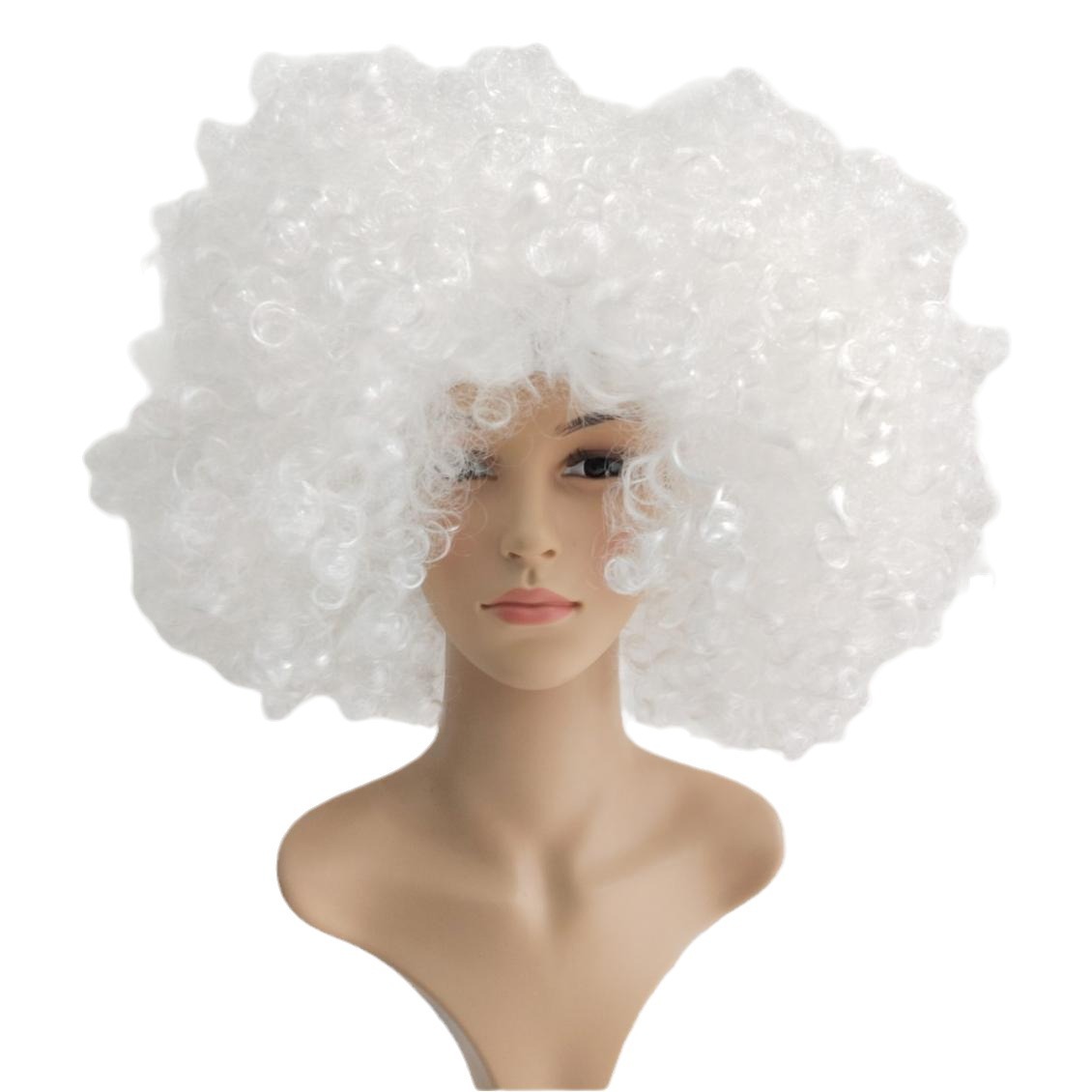 Halloween Supplies Fancy Dress Up Clown Dress Up Funny Props Colorful Big Bang Head Wig Adults Kids