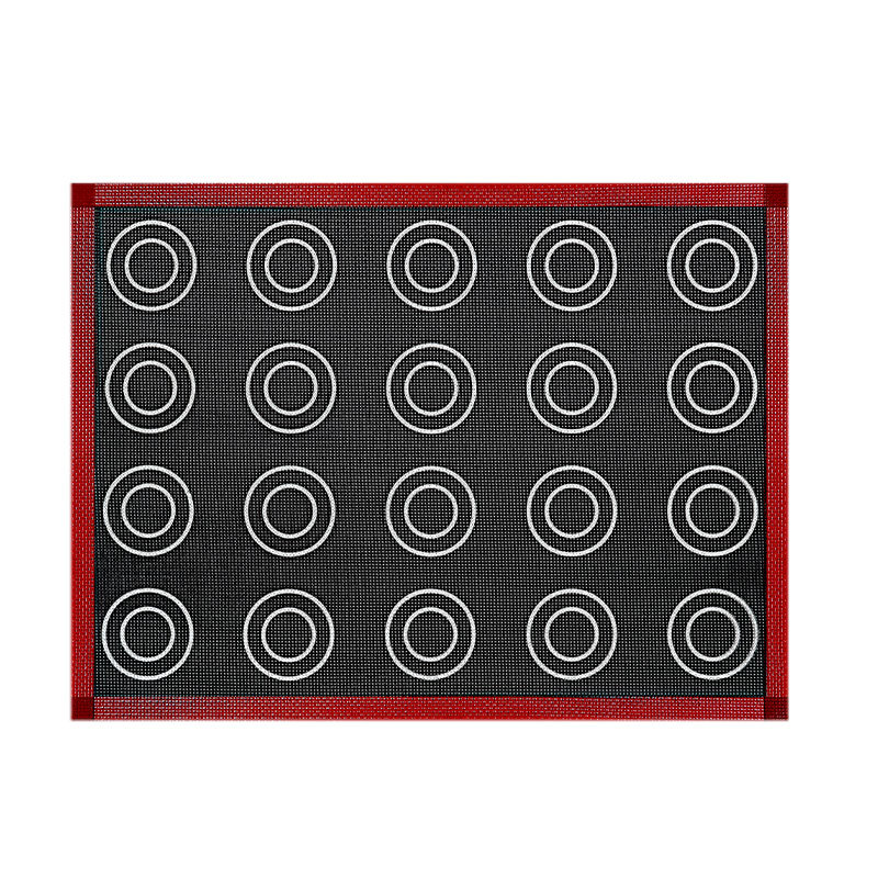 Biscuits Cookies Large Baking Biscuits High Temperature Breathable Silicone Glass Fiber Baking Pad Hollow Baking Pad