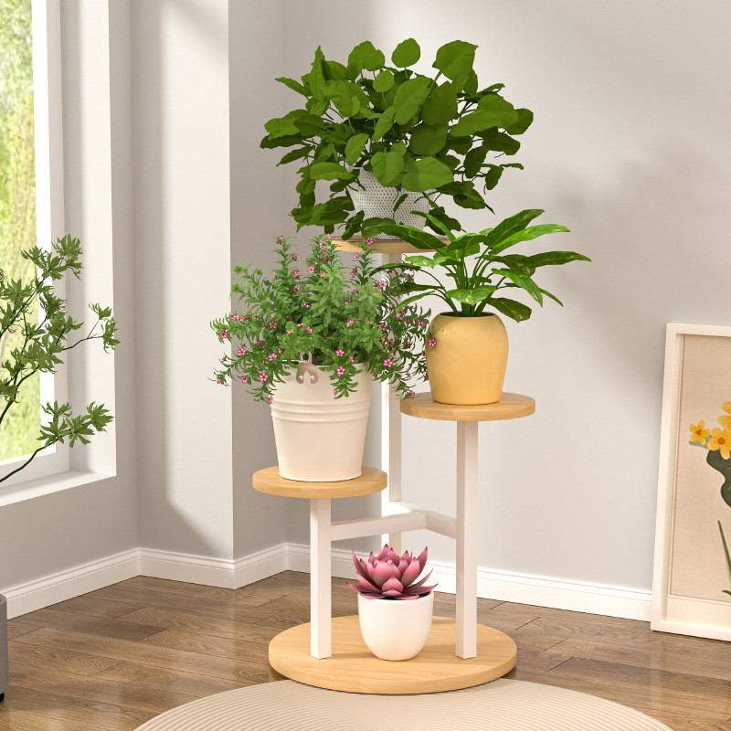 Cross-border Flower Rack Indoor Living Room Flower Pot Rack Balcony Iron Flower Rack Household Simple Floor-standing Multi-layer Storage Rack