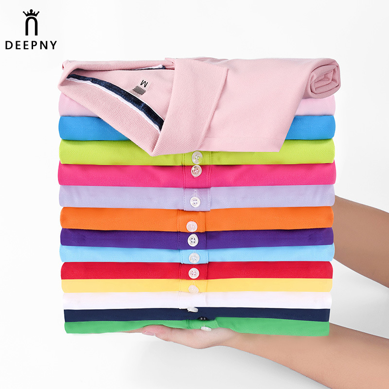 2025 Polo Shirt Short-Sleeved Women's Korean Style Lapel Slimming Look Summer Group Lapel T-Shirt Cultural Shirt Work Clothes