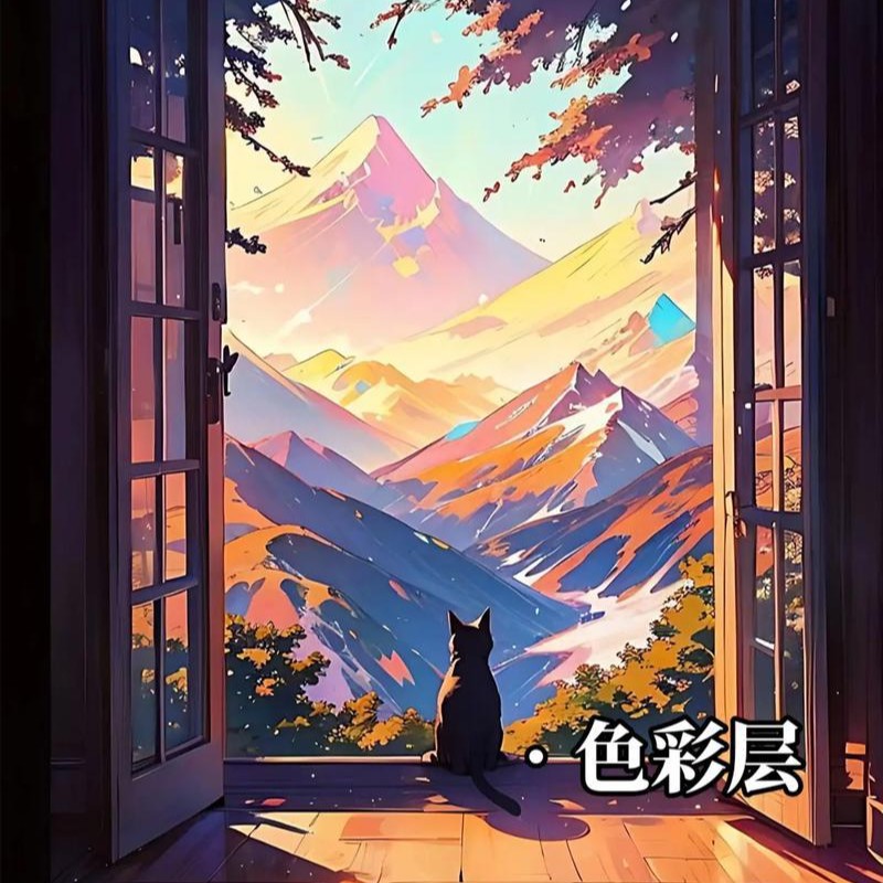 Color painting printing processing acrylic lighting painting style super multi-definition luminous painting decoration hanging table painting