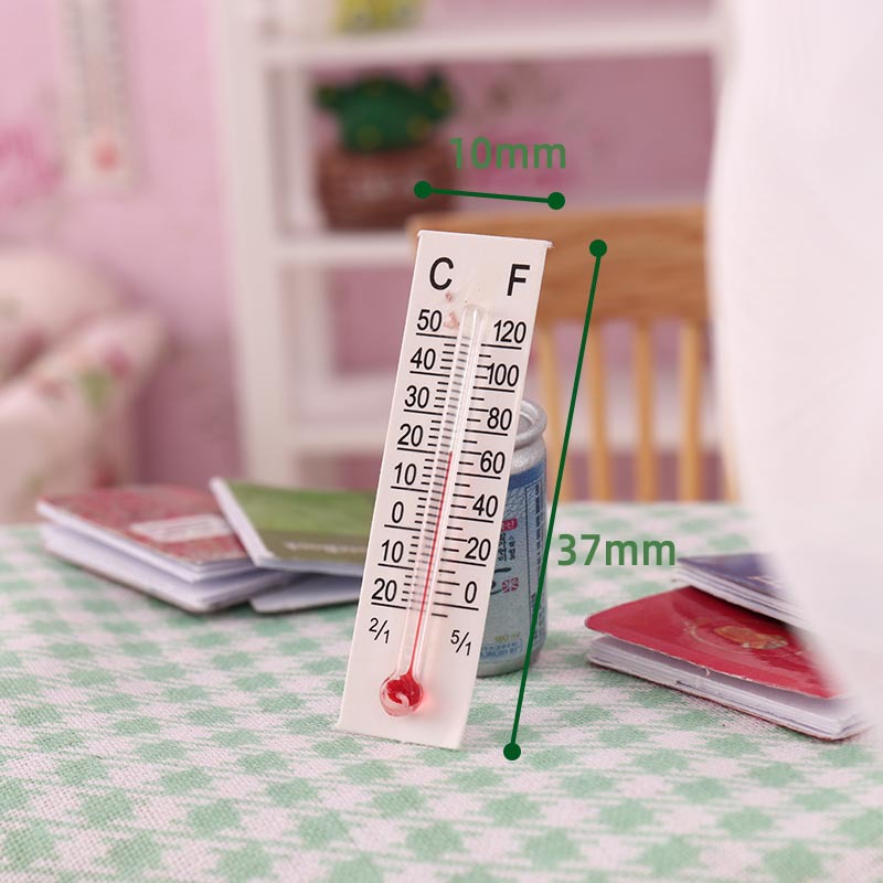 Miniature food play simulation mini measurable thermometer pocket model 1:12 points doll house scene dollhouse