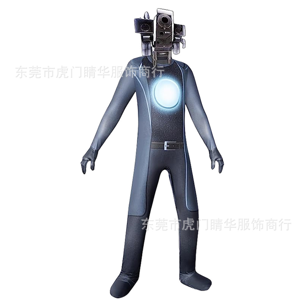 New Halloween horror game stereo TV man toilet man one-piece tights cosplay monitor man