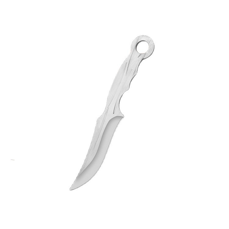 Hand-Held Meat Knife, Outdoor Portable Knife, Multi-Purpose Finger Ring Knife, Straight Knife for Camping, Mongolian Barbecue Finger Ring Knife