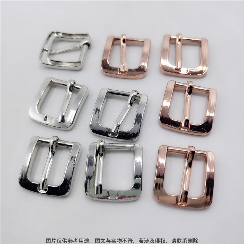Inner Diameter 15mm Rose Gold Pin Buckle, Popular High-Quality Alloy Die-Cast Shoe Buckle, Customized Shoe Accessories from Shishi Manufacturer
