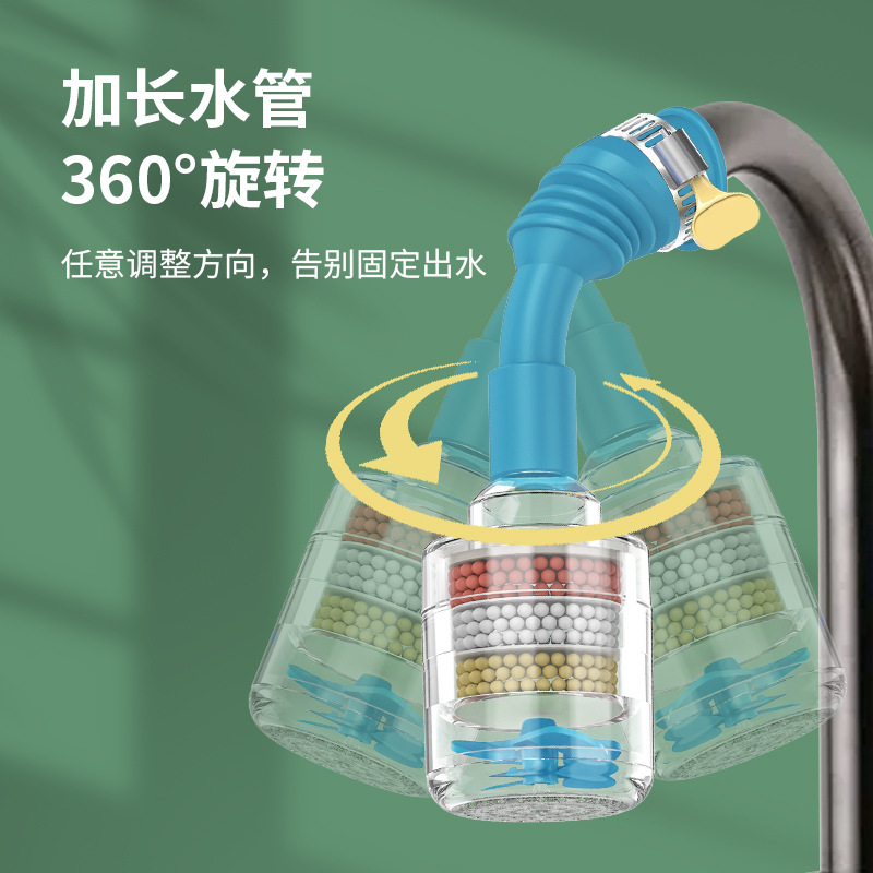 Kitchen Faucet splash-proof artifact tap water Universal shower head lengthened extender kitchen dormitory filter nozzle