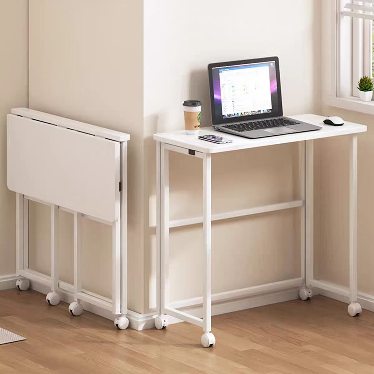 Simple Office Desk Student Home Study Desk Bedside Table Folding Desk Home Movable Computer Desk Workbench