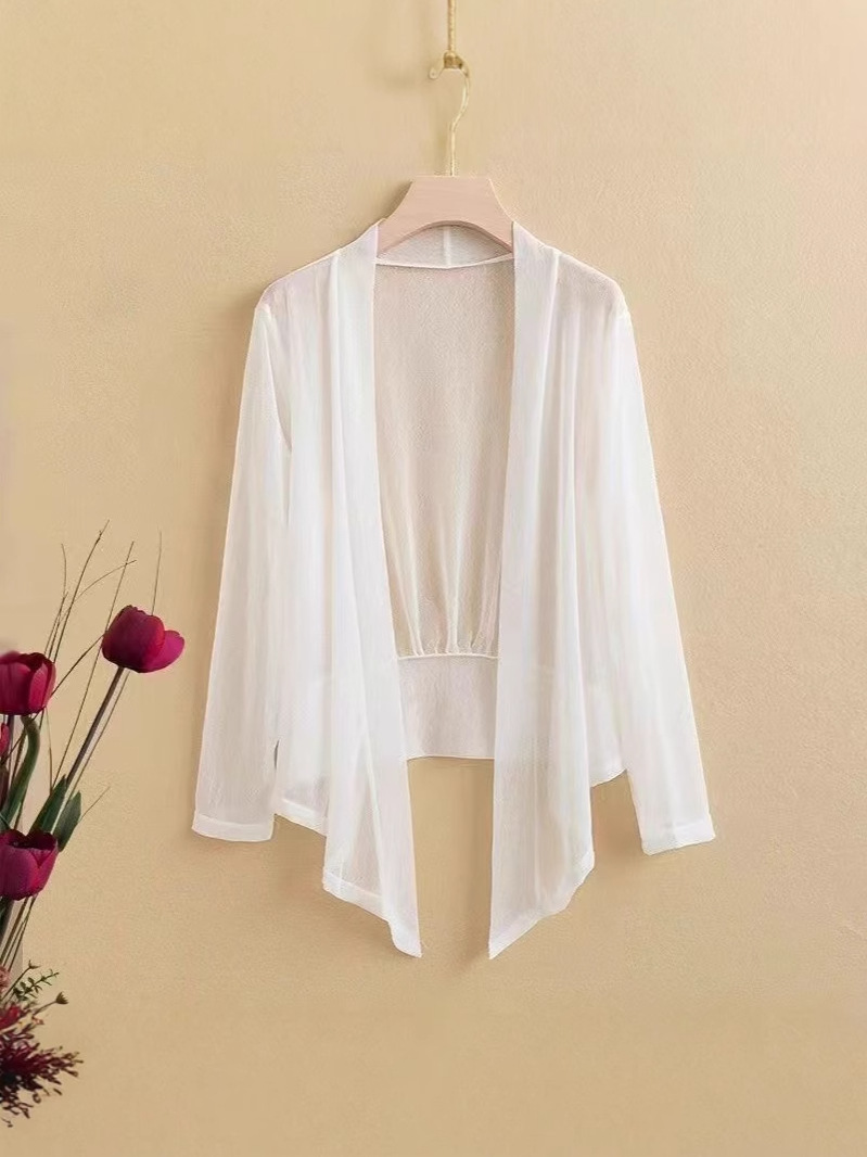 Ice Silk Shawl Cardigan Jacket Sun Protection Top Large Size Versatile
