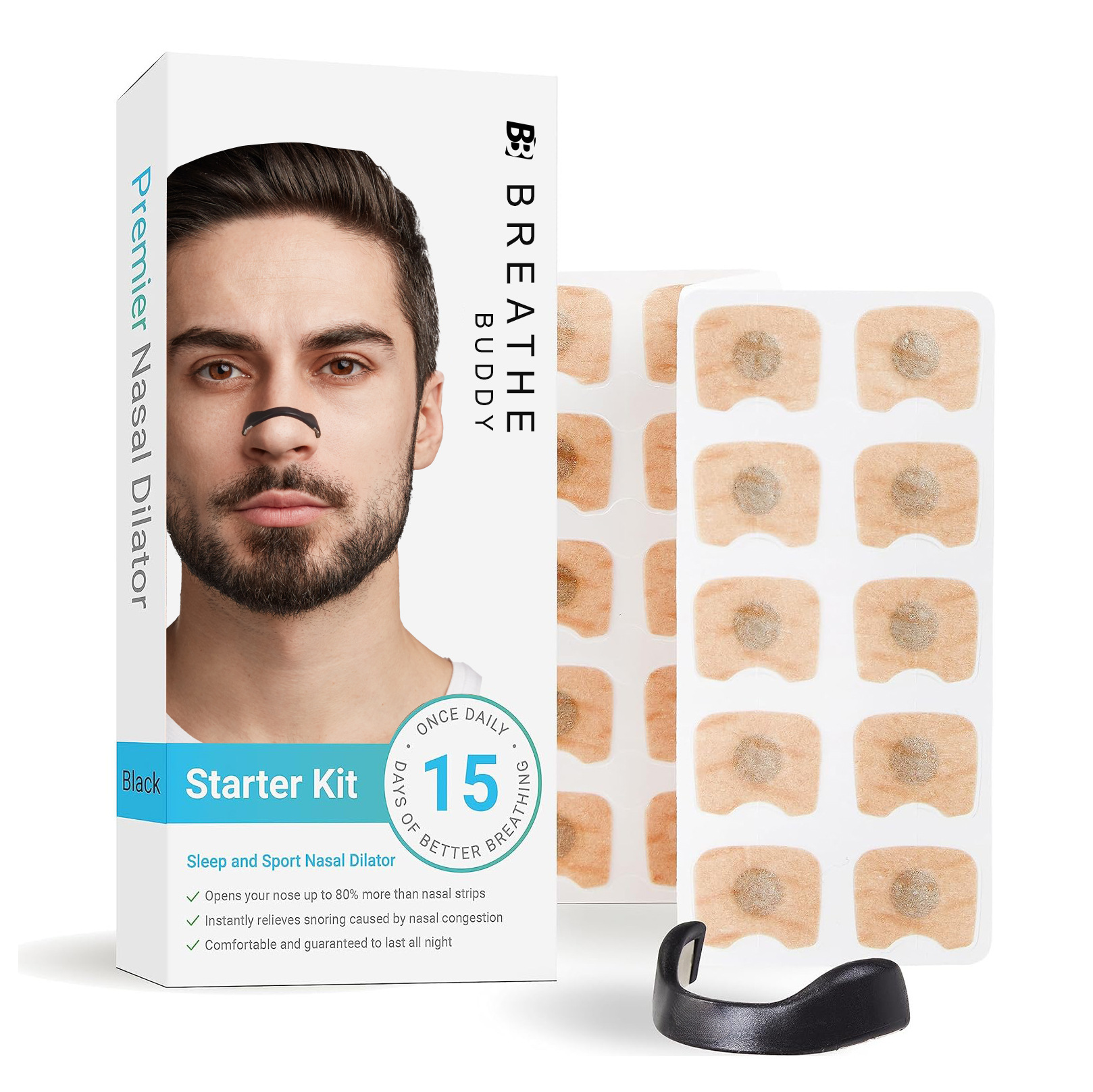 Cross-Border Manufacturer Sleep Magnetic Ventilation Nasal Patch Anti-Snoring Snoring Magnetic Patch Nasal Cavity Snoring Expansion Snoring Patch