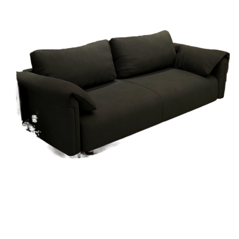 Nordic Homestay Style Fabric Sofa Antique Style Small Apartment Living Room Apartment Retro Corduroy Straight Row Double Sofa