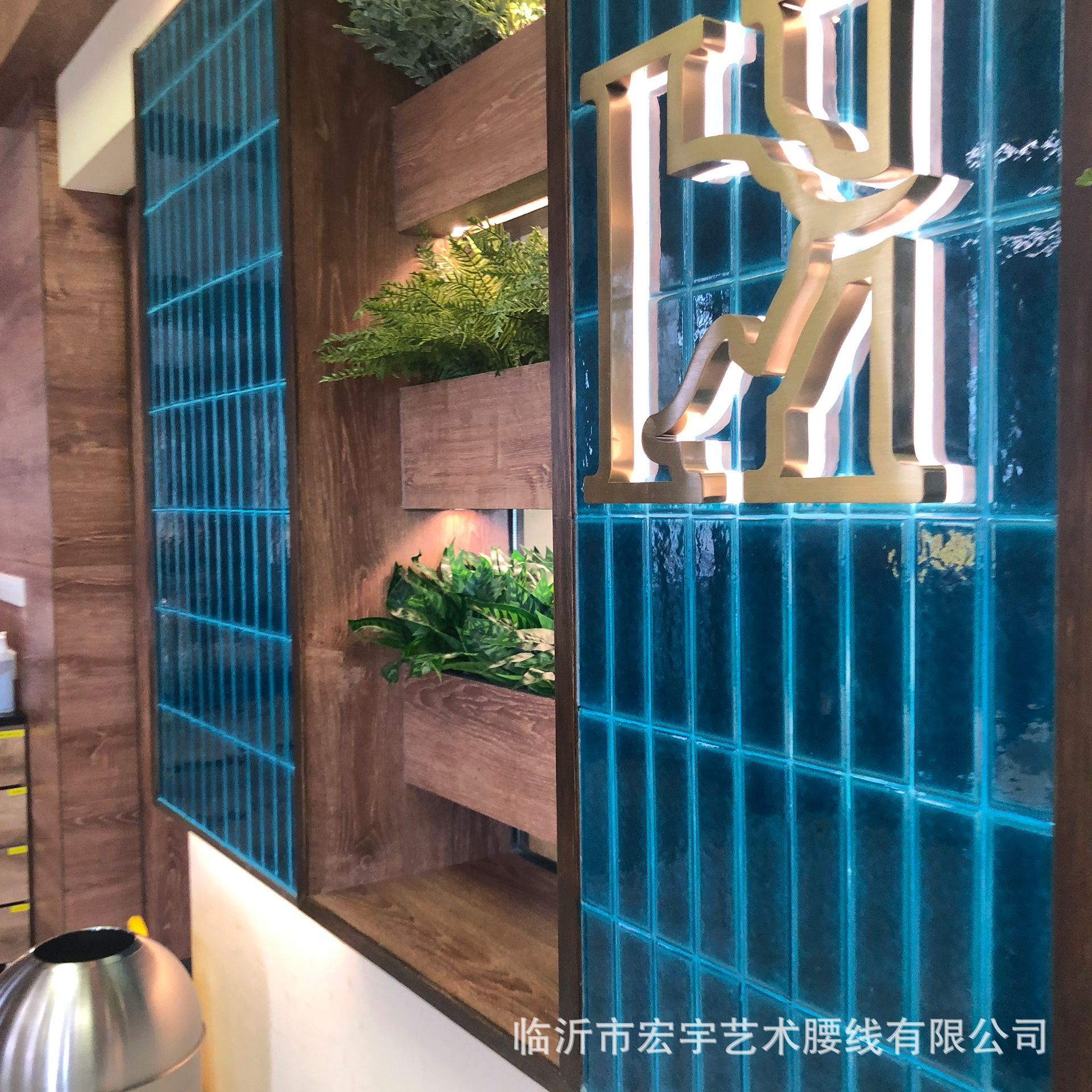 Vintage Ice Crack Long Strip Handmade Brick Bar B & B Swimming Pool Tooling Dark Green Wall Brick Mosaic Art Tile