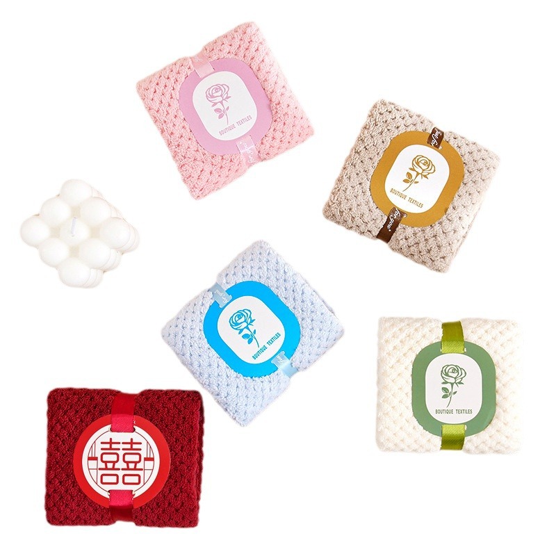 Souvenir Towel Coral Fleece Absorbent Wedding Gift Return Gift National Trend Tulip Bear Creative Wedding Return Gift